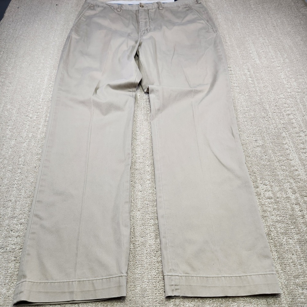 Polo Ralph Lauren Pants Men 38x34 Chino Classic Cotton Twill Beige Brushed
